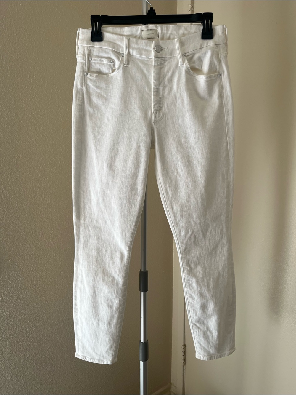 MOTHER The Looker Crop Skinny Jeans White Size 28